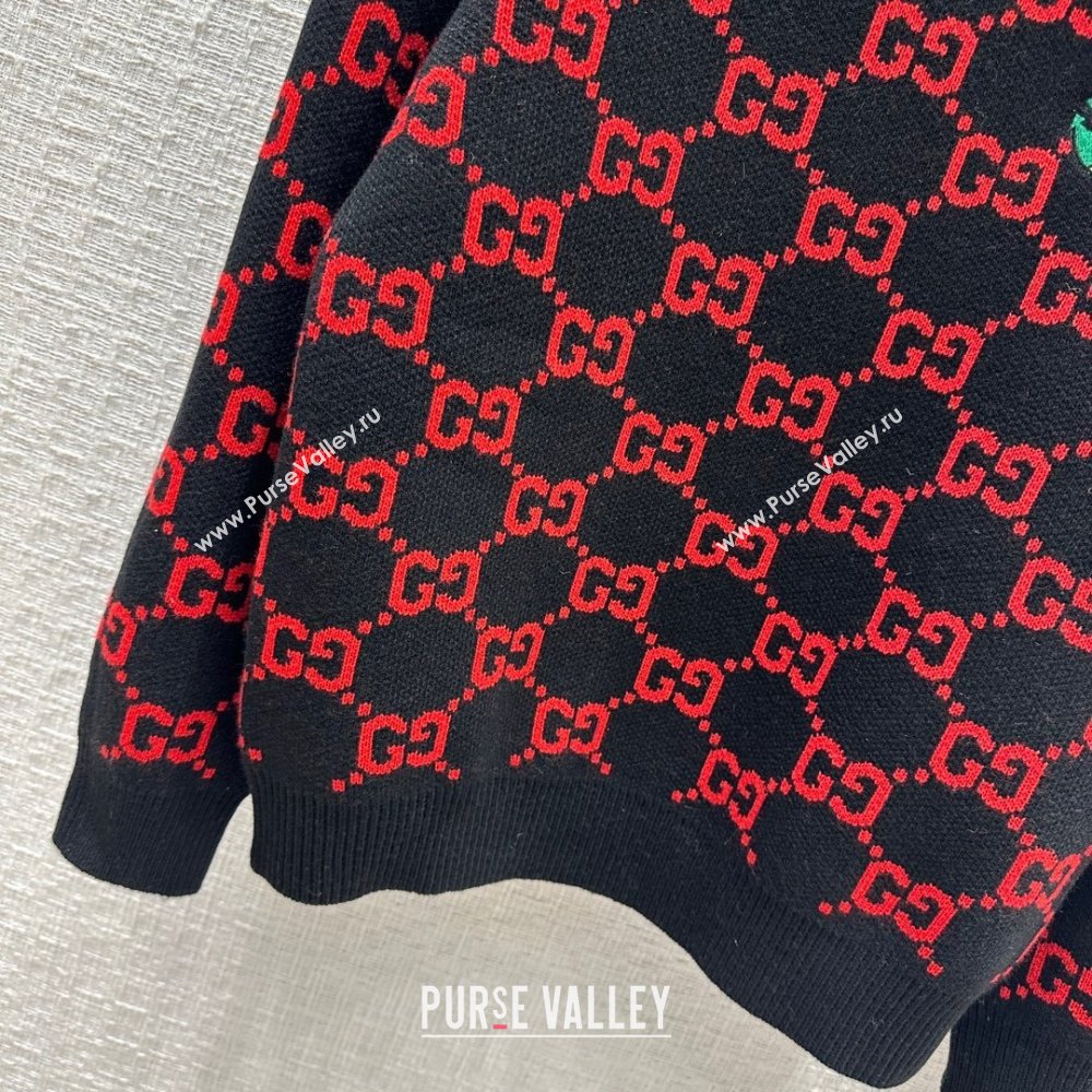 Gucci Wool Sweater G122301 Black/Red 2023 (Q-23122301)