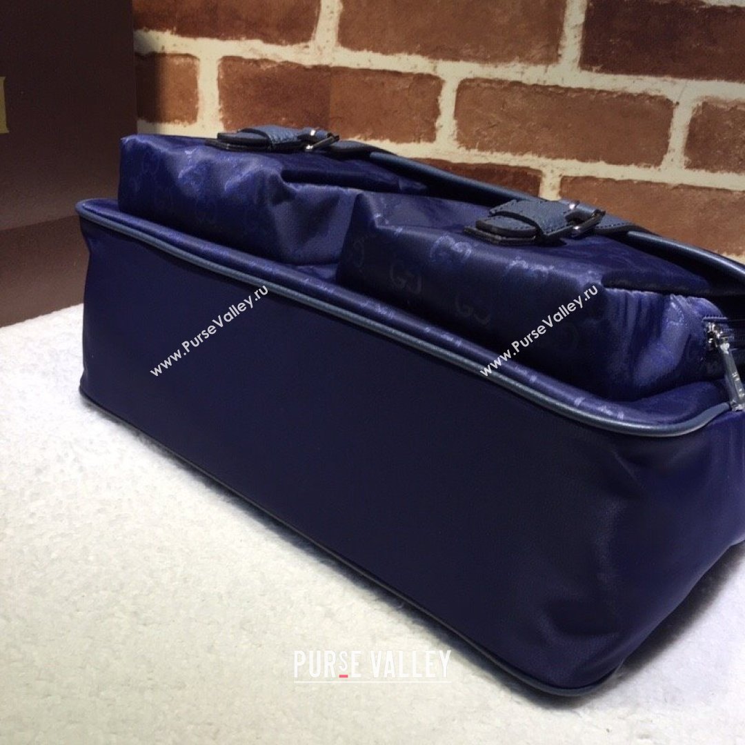 Gucci GG Nylon Messenger Bag 387070 Navy Blue 2021 (DLH-21090306)