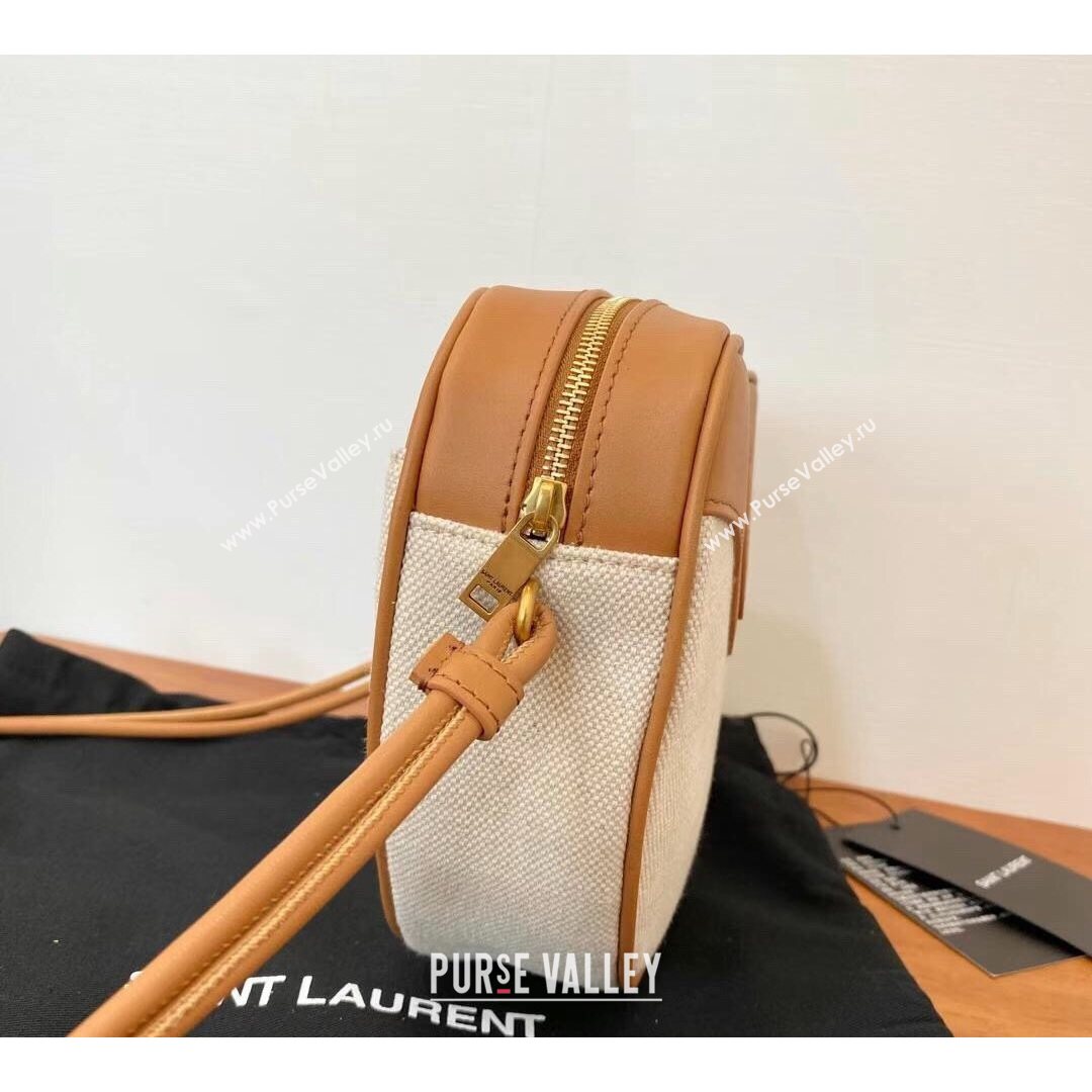 Saint Laurent Monogramme MONOGRAMME Coeur in Canvas and Smooth Leather Bag 675260 Brown 01 2021 (YID-210823067)