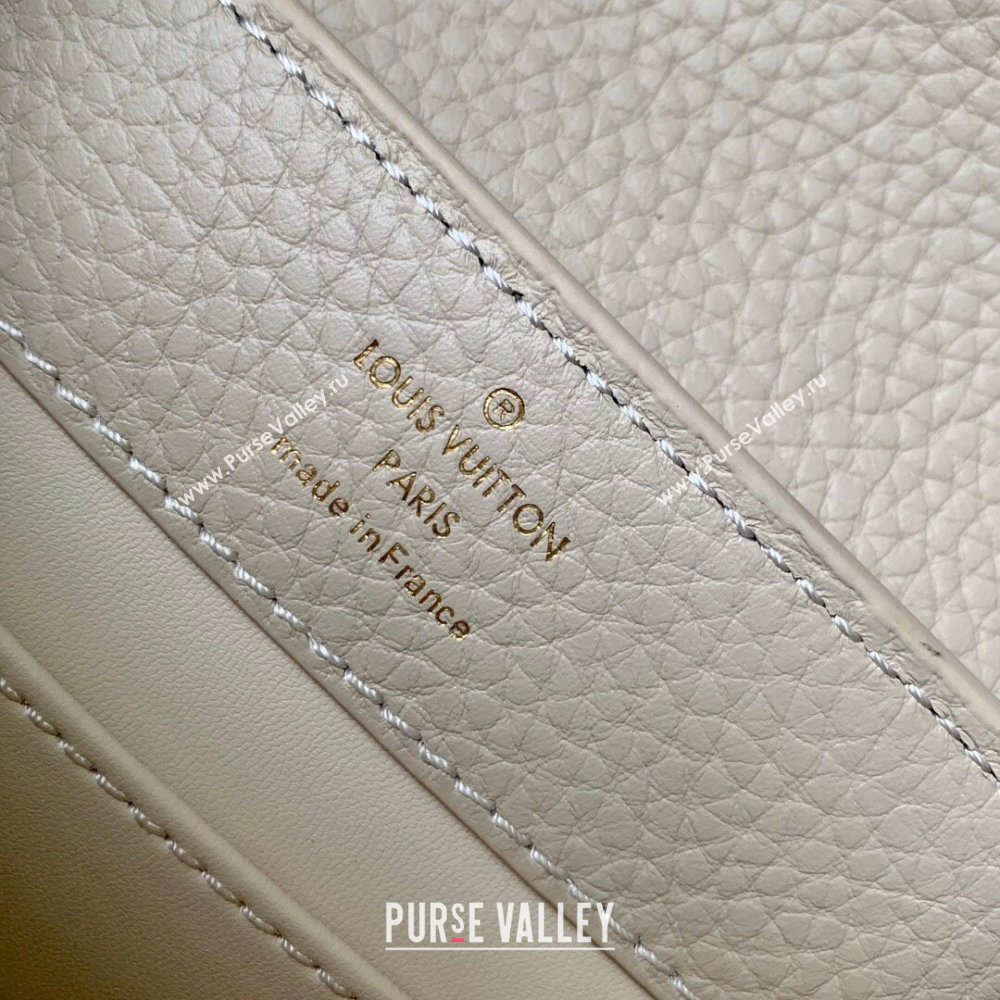 Louis Vuitton Capucines Mini Bag in Taurillon Leather M23944 Beige 2024 (K-24090907)