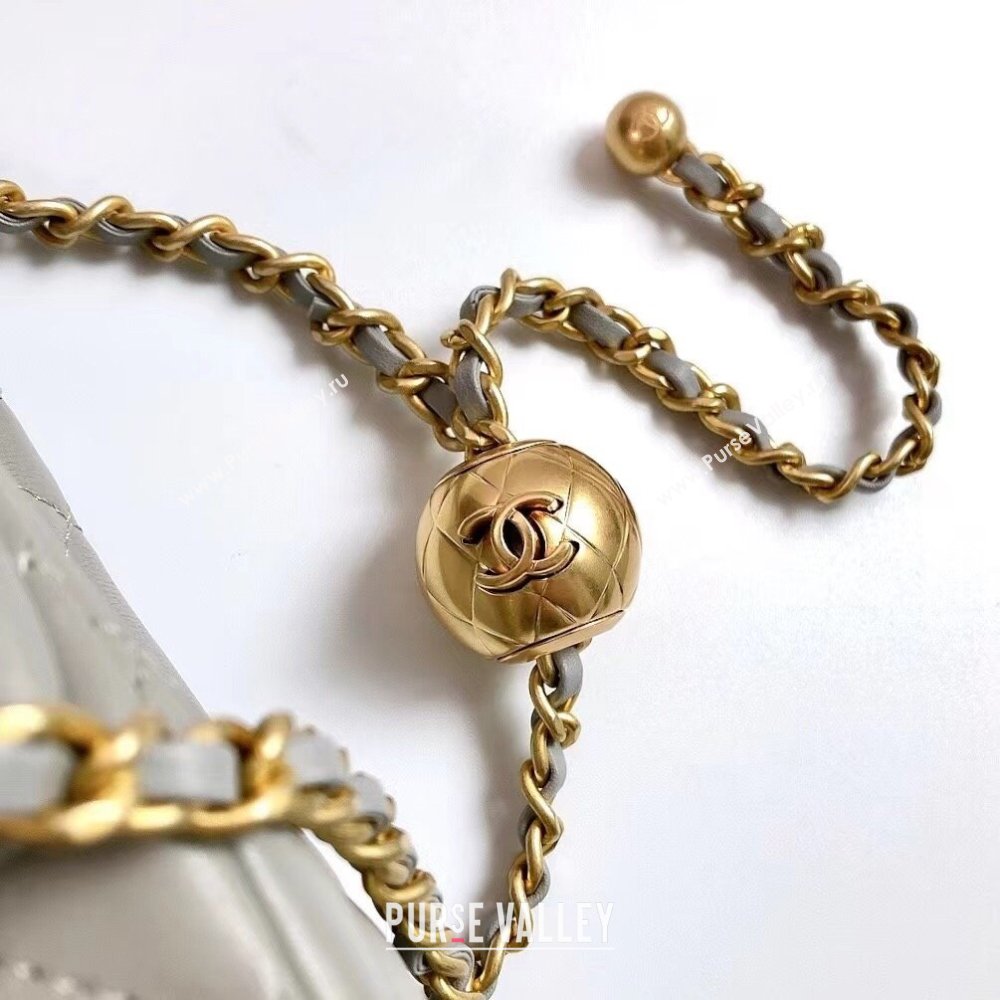 Chanel Lambskin Mini Flap Bag with Metal Ball AS1786 Grey/Gold 2024 (YD-24040225)