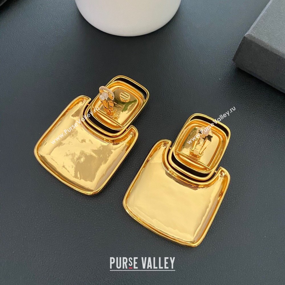 Saint Laurent Clip-on Earrings S110423 Gold 2024 (YF-24110423)