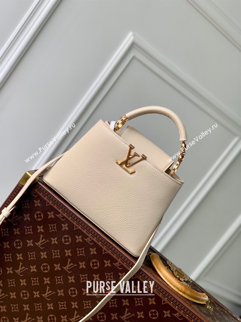 Louis Vuitton Capucines BB Bag in Taurillon Leather M23944 Beige 2024 (K-24090908)