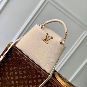 Louis Vuitton Capucines BB Bag in Taurillon Leather M23944 Beige 2024 (K-24090908)