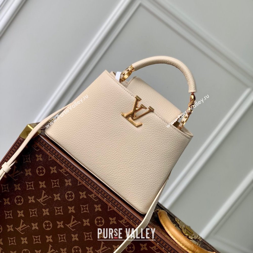 Louis Vuitton Capucines BB Bag in Taurillon Leather M23944 Beige 2024 (K-24090908)