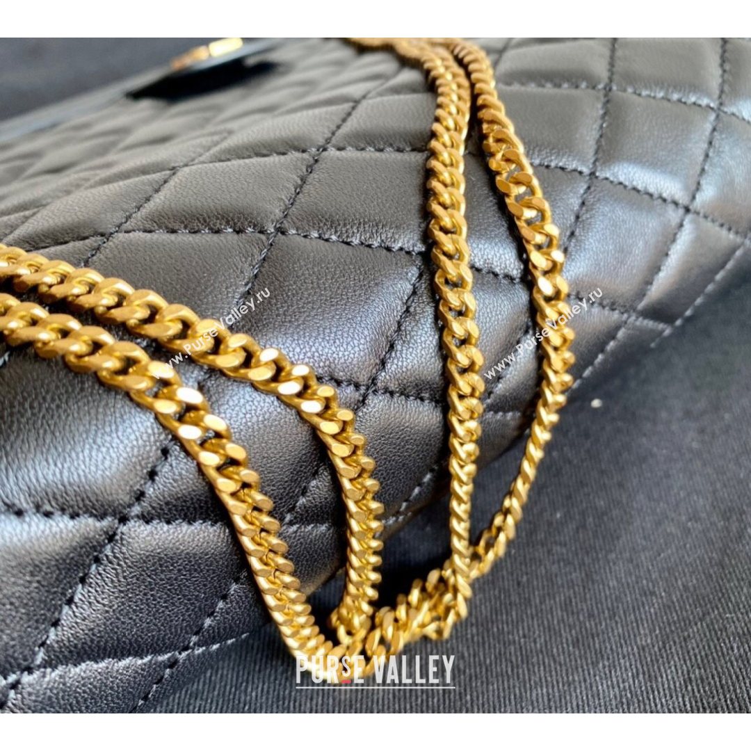 Saint Laurent Victoire Baby Clutch in Lambskin 657361 Black 2021 (YID-210825051)