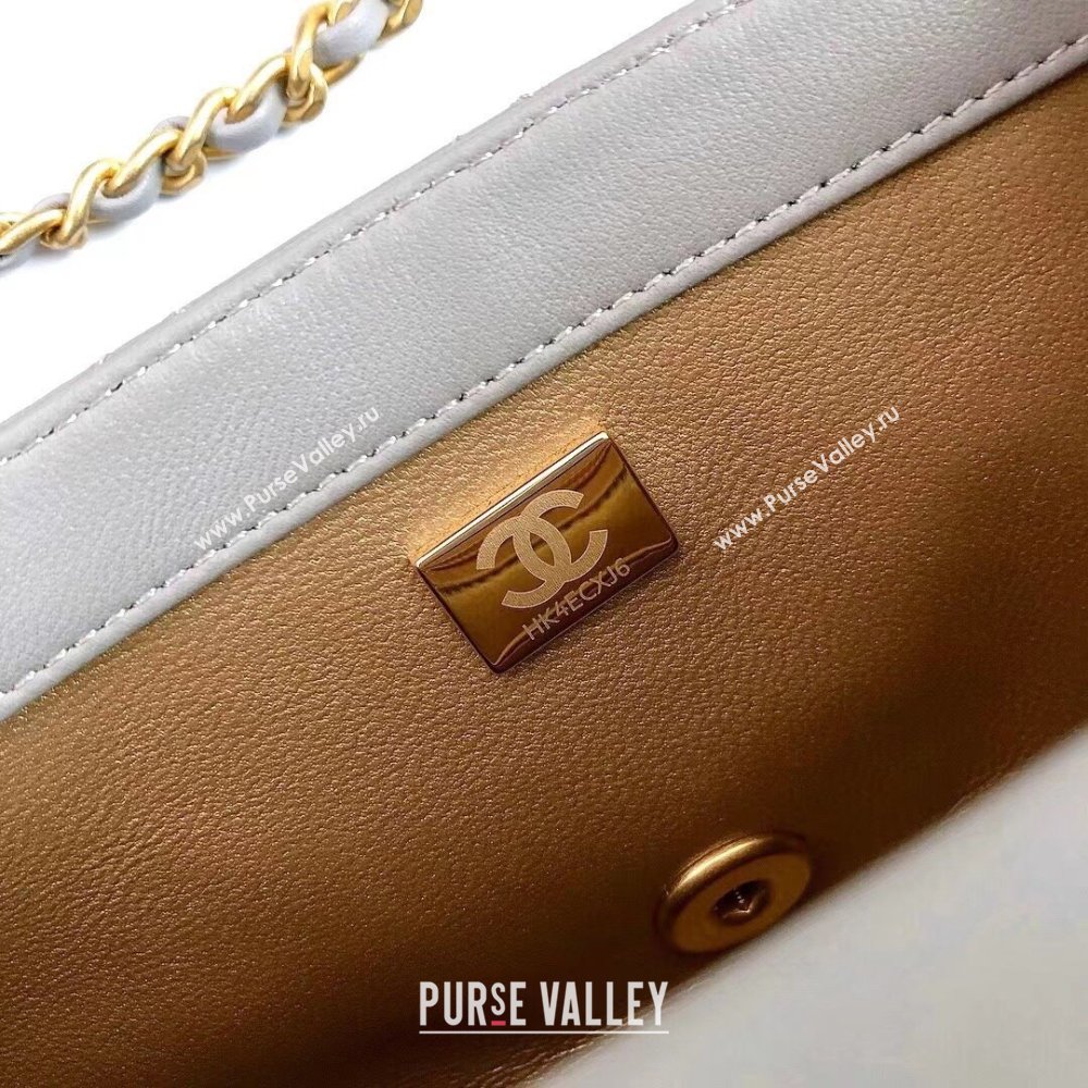 Chanel Lambskin Mini Flap Bag with Metal Ball AS1786 Grey/Gold 2024 (YD-24040225)