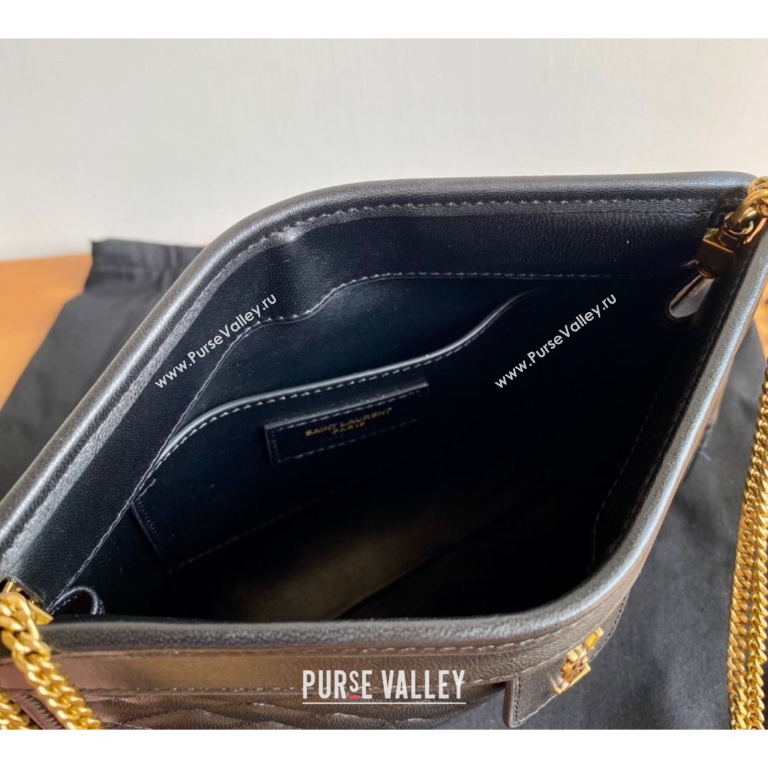 Saint Laurent Victoire Baby Clutch in Lambskin 657361 Black 2021 (YID-210825051)