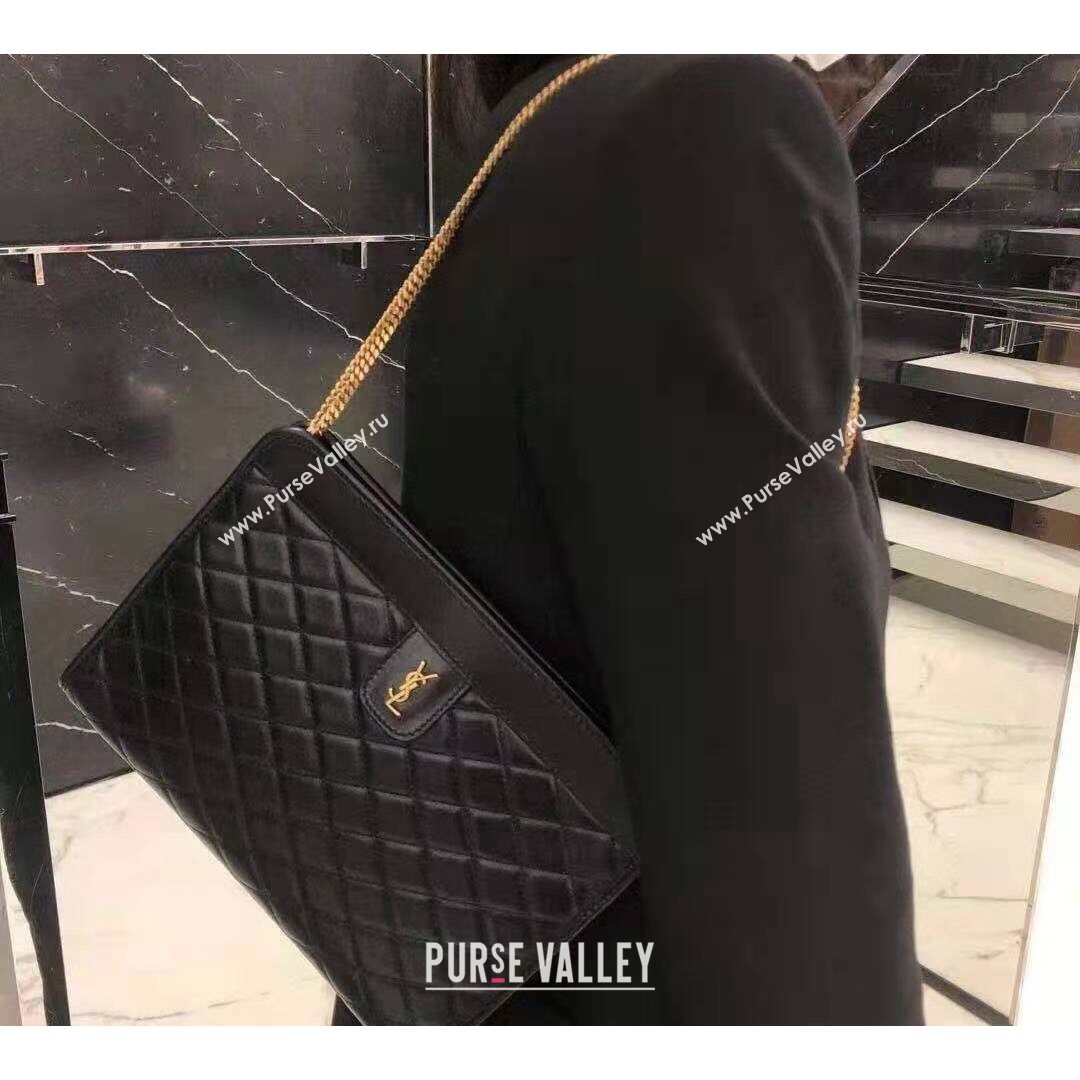 Saint Laurent Victoire Baby Clutch in Lambskin 657361 Black 2021 (YID-210825051)