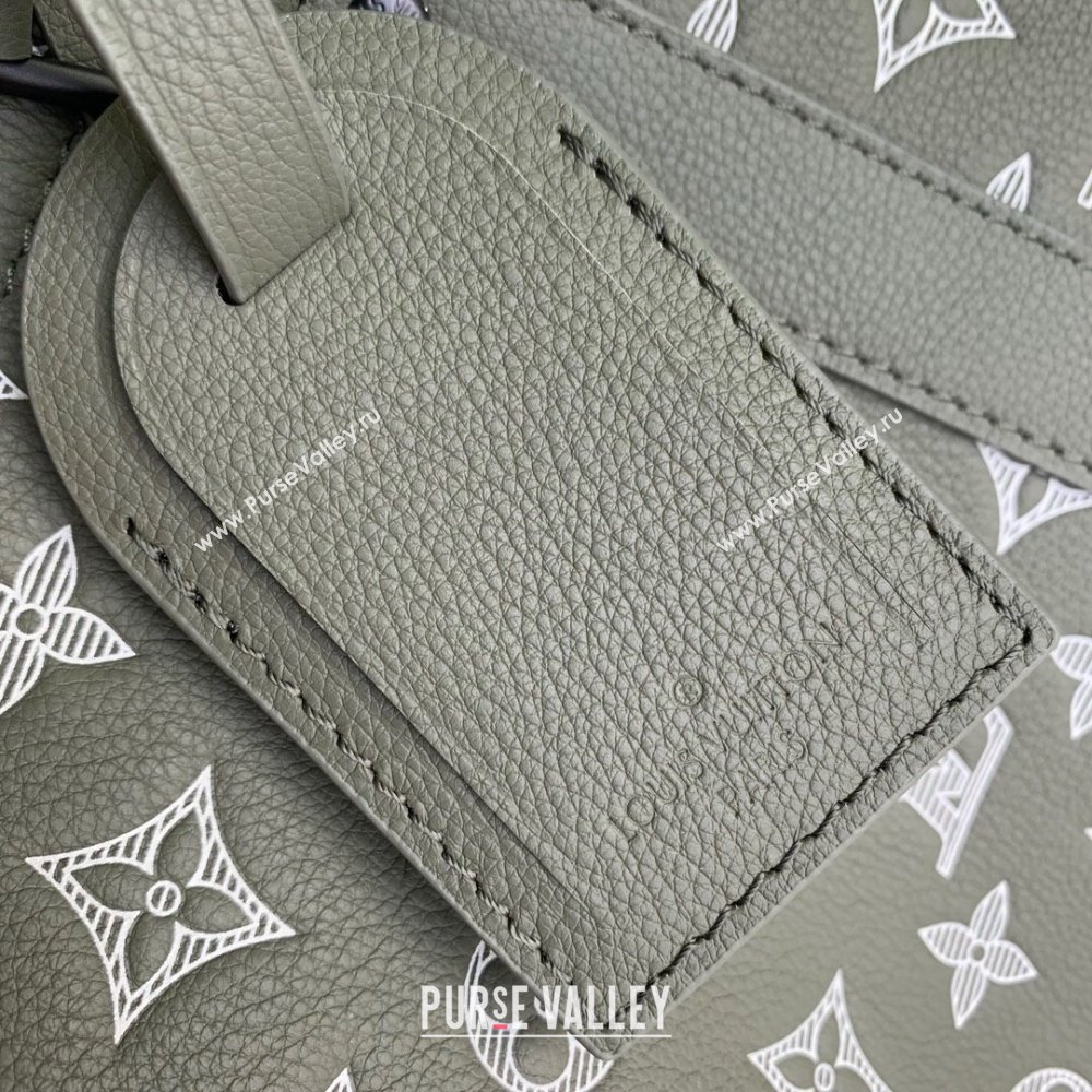 Louis Vuitton Keepall Bandouliere 50 Bag in Olive Green Monogram Shadow Embossed Calf Leather M12504 2025 (K-25010713)