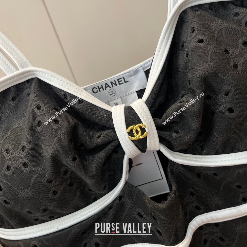 Chanel Two-Pieces Swimwear with Openwork Black 2025 0313 (WM-250313093)