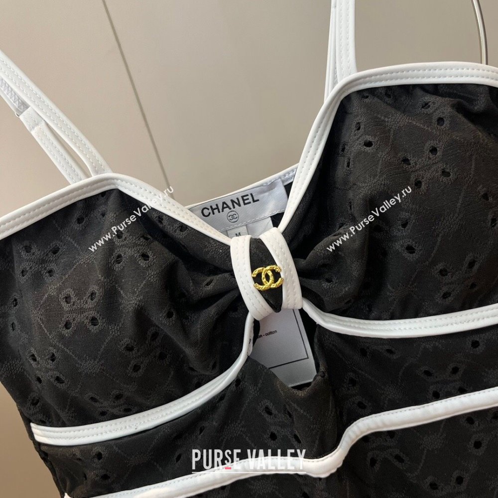 Chanel Two-Pieces Swimwear with Openwork Black 2025 0313 (WM-250313093)