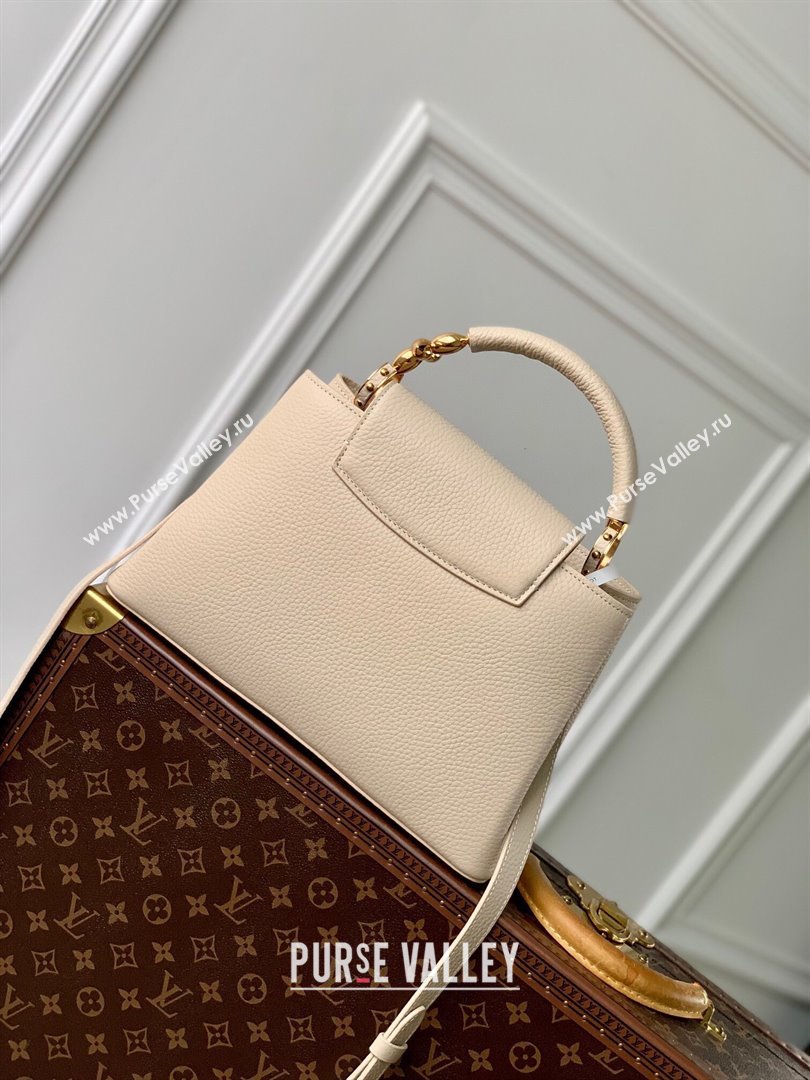 Louis Vuitton Capucines MM Bag in Taurillon Leather M23944 Beige 2024 (K-24090909)