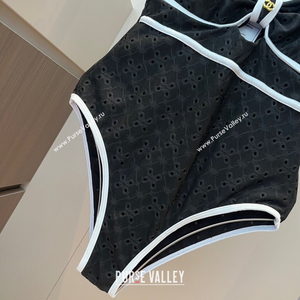 Chanel Two-Pieces Swimwear with Openwork Black 2025 0313 (WM-250313093)