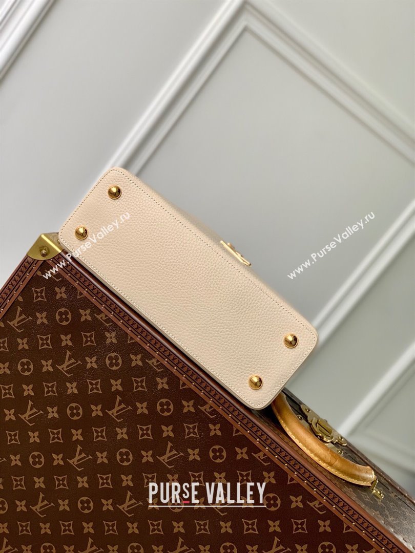 Louis Vuitton Capucines MM Bag in Taurillon Leather M23944 Beige 2024 (K-24090909)