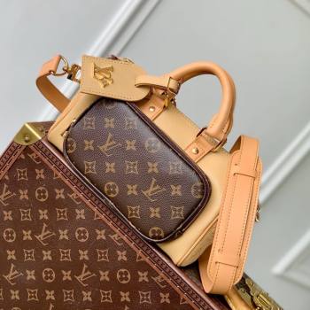 Louis Vuitton Keepall Bandouliere 25 Bag in Beige Cowhide Leather and Monogram Canvas M12627 2025 (K-25011415)
