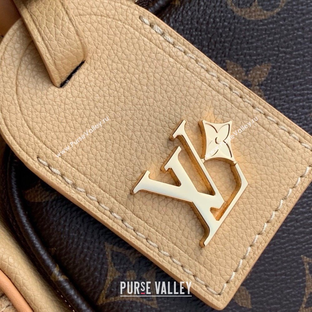 Louis Vuitton Keepall Bandouliere 25 Bag in Beige Cowhide Leather and Monogram Canvas M12627 2025 (K-25011415)