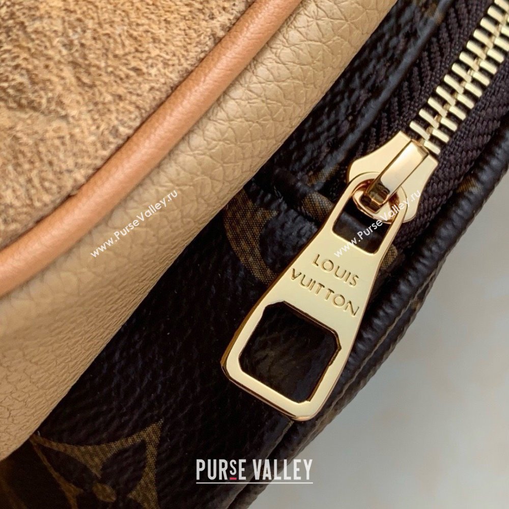 Louis Vuitton Keepall Bandouliere 25 Bag in Beige Cowhide Leather and Monogram Canvas M12627 2025 (K-25011415)