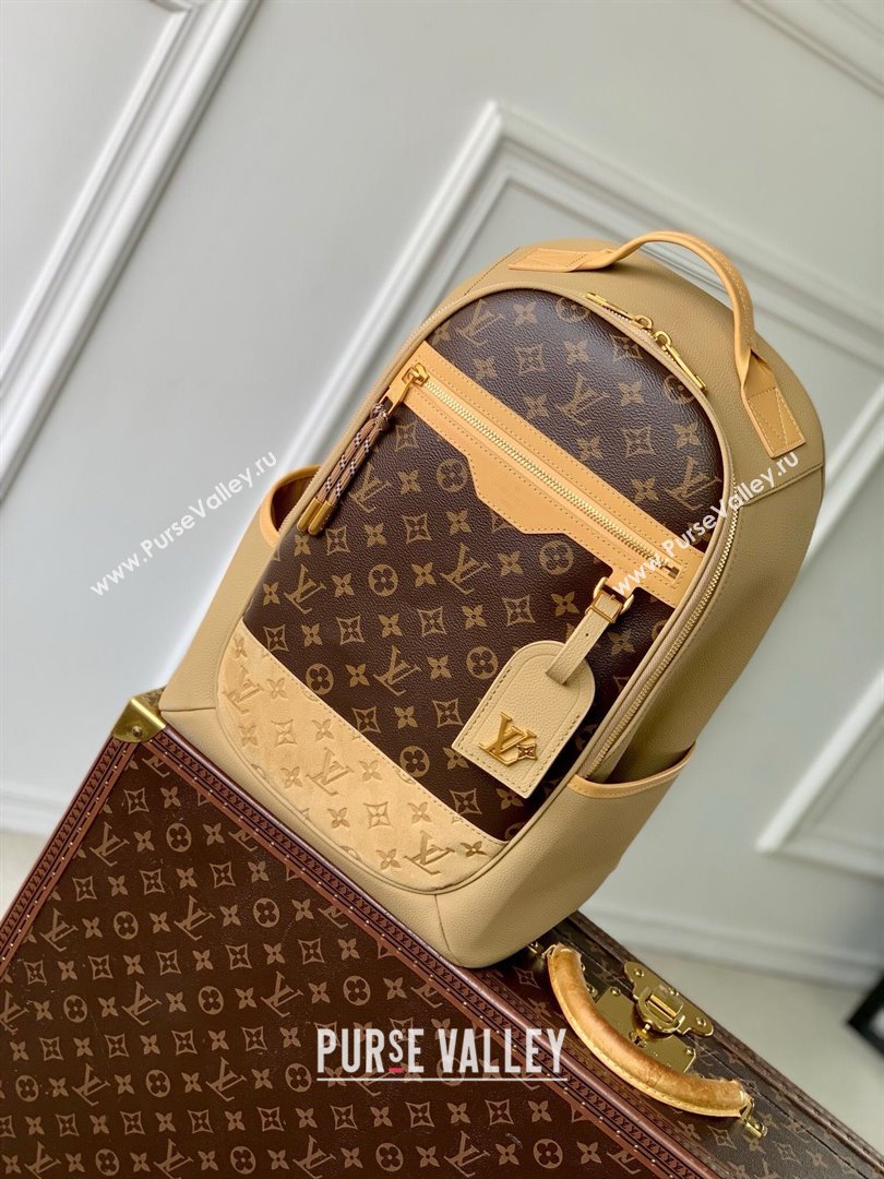 Louis Vuitton Outdoor Backpack in Beige Cowhide Leather and Monogram Canvas M12624 2025 (K-25011416)