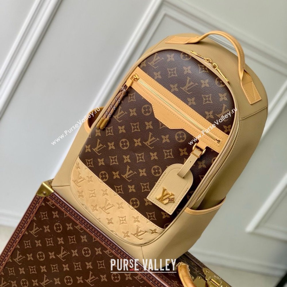 Louis Vuitton Outdoor Backpack in Beige Cowhide Leather and Monogram Canvas M12624 2025 (K-25011416)