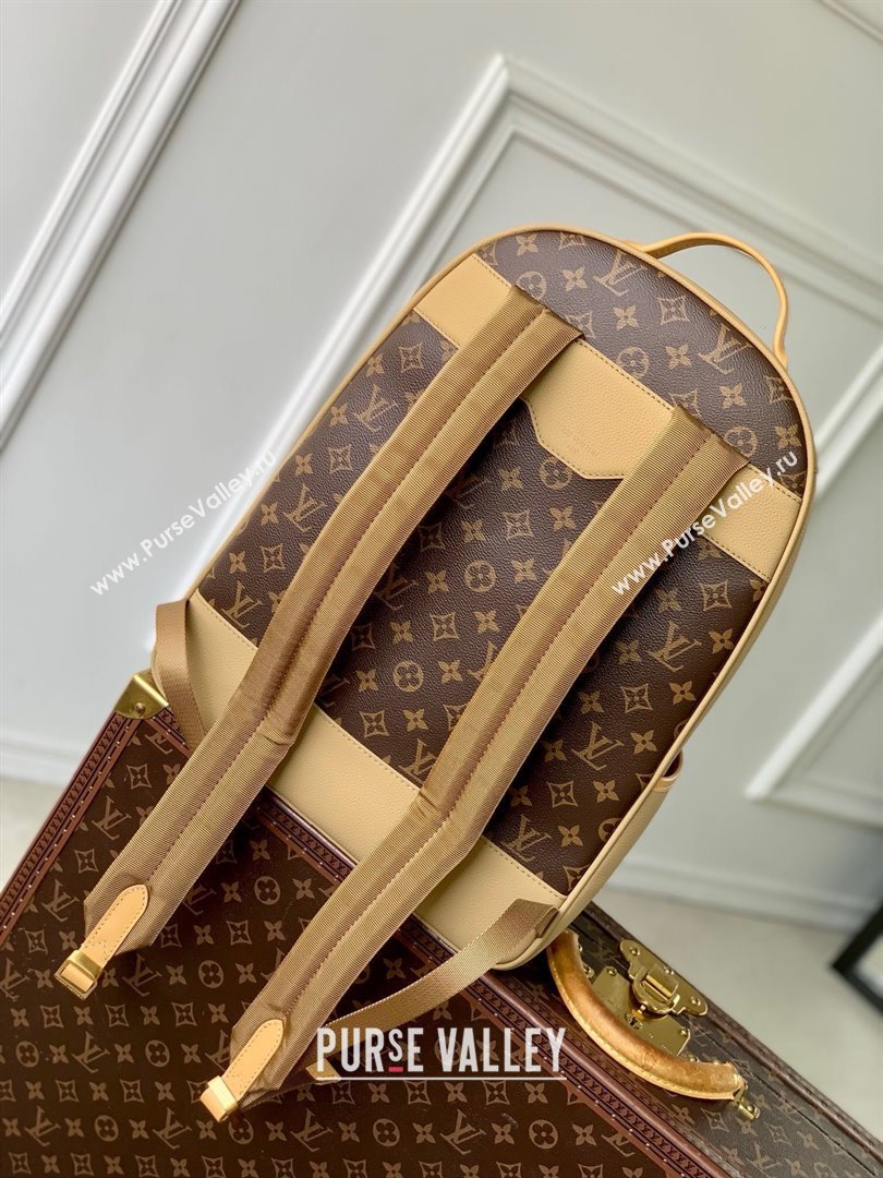 Louis Vuitton Outdoor Backpack in Beige Cowhide Leather and Monogram Canvas M12624 2025 (K-25011416)