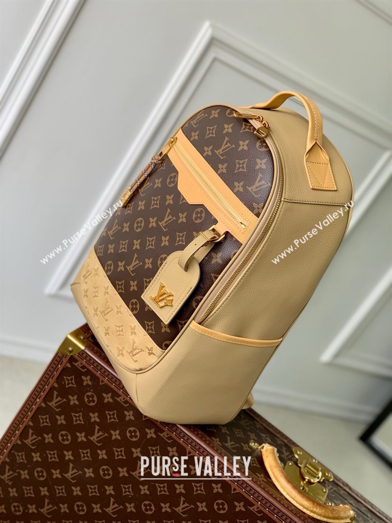 Louis Vuitton Outdoor Backpack in Beige Cowhide Leather and Monogram Canvas M12624 2025 (K-25011416)