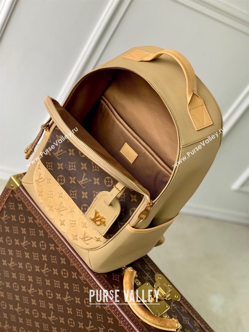 Louis Vuitton Outdoor Backpack in Beige Cowhide Leather and Monogram Canvas M12624 2025 (K-25011416)