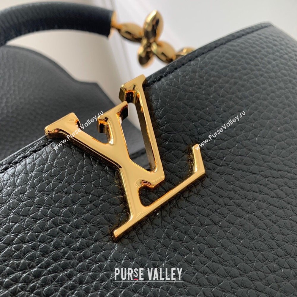 Louis Vuitton Capucines Mini Bag in Taurillon Leather M23943 Black 2024 (K-24090910)