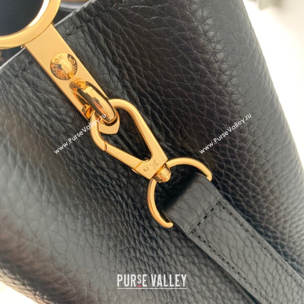 Louis Vuitton Capucines Mini Bag in Taurillon Leather M23943 Black 2024 (K-24090910)