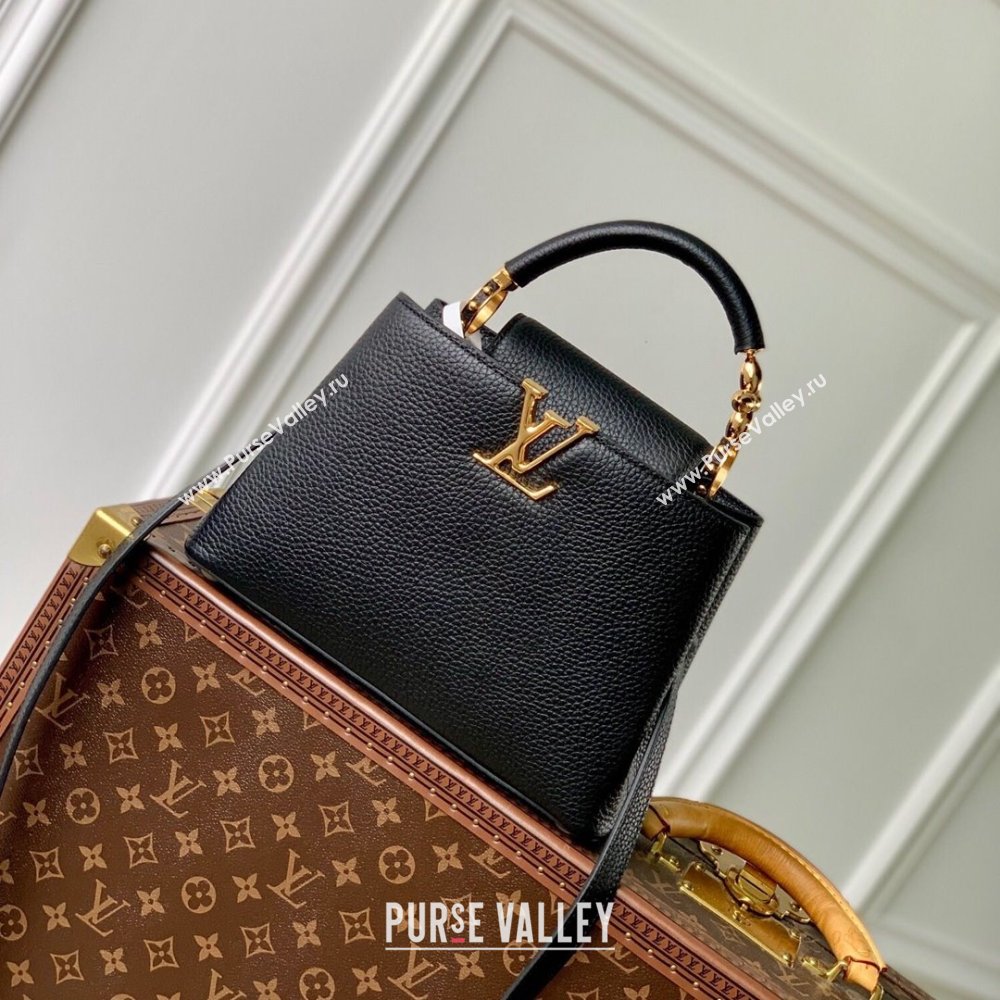 Louis Vuitton Capucines BB Bag in Taurillon Leather M23943 Black 2024 (K-24090912)