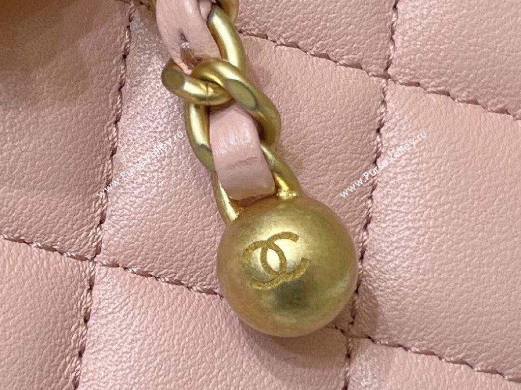 Chanel Lambskin Mini Flap Bag with Metal Ball AS1786 Pink/ Gold 2024 Top Quality (SHUNY-24040227)