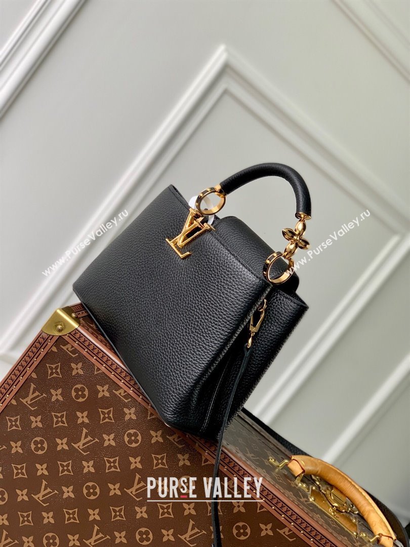 Louis Vuitton Capucines BB Bag in Taurillon Leather M23943 Black 2024 (K-24090912)