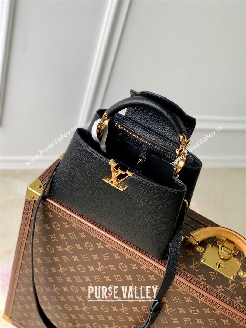 Louis Vuitton Capucines BB Bag in Taurillon Leather M23943 Black 2024 (K-24090912)