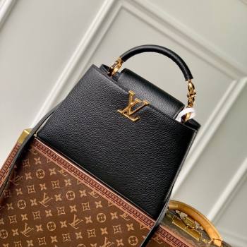 Louis Vuitton Capucines MM Bag in Taurillon Leather M23943 Black 2024 (K-24090913)