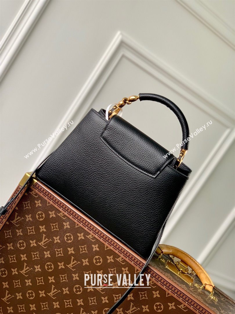 Louis Vuitton Capucines MM Bag in Taurillon Leather M23943 Black 2024 (K-24090913)