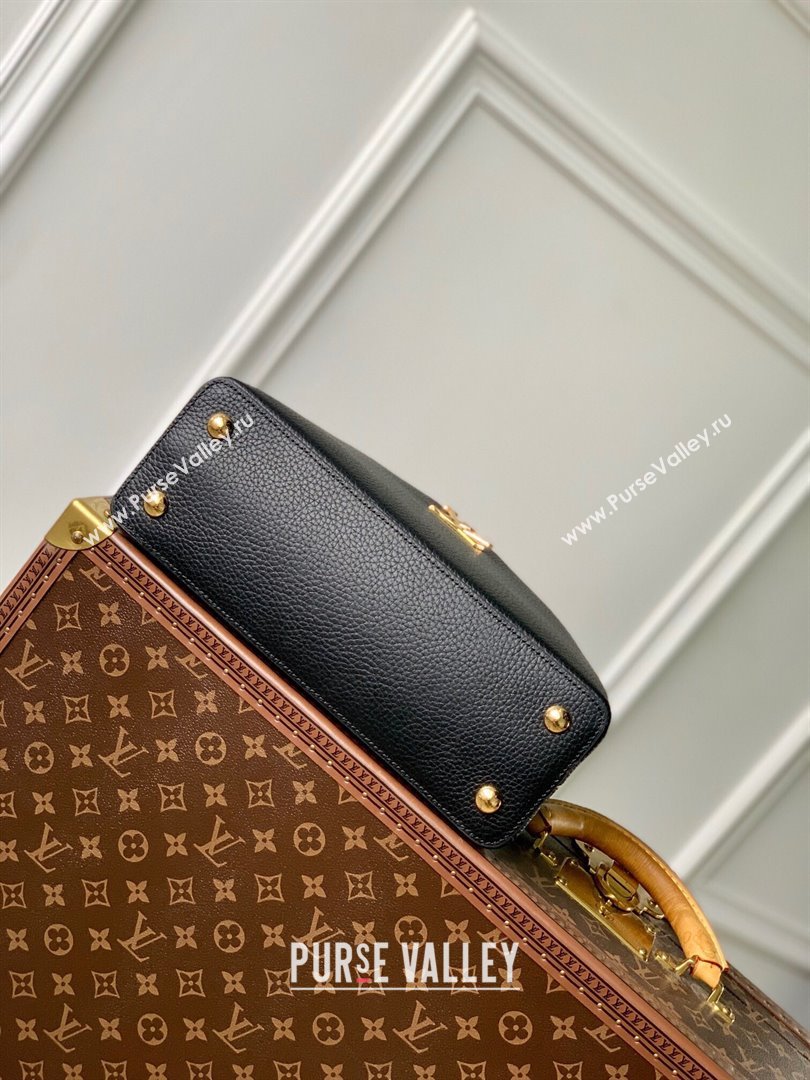 Louis Vuitton Capucines MM Bag in Taurillon Leather M23943 Black 2024 (K-24090913)