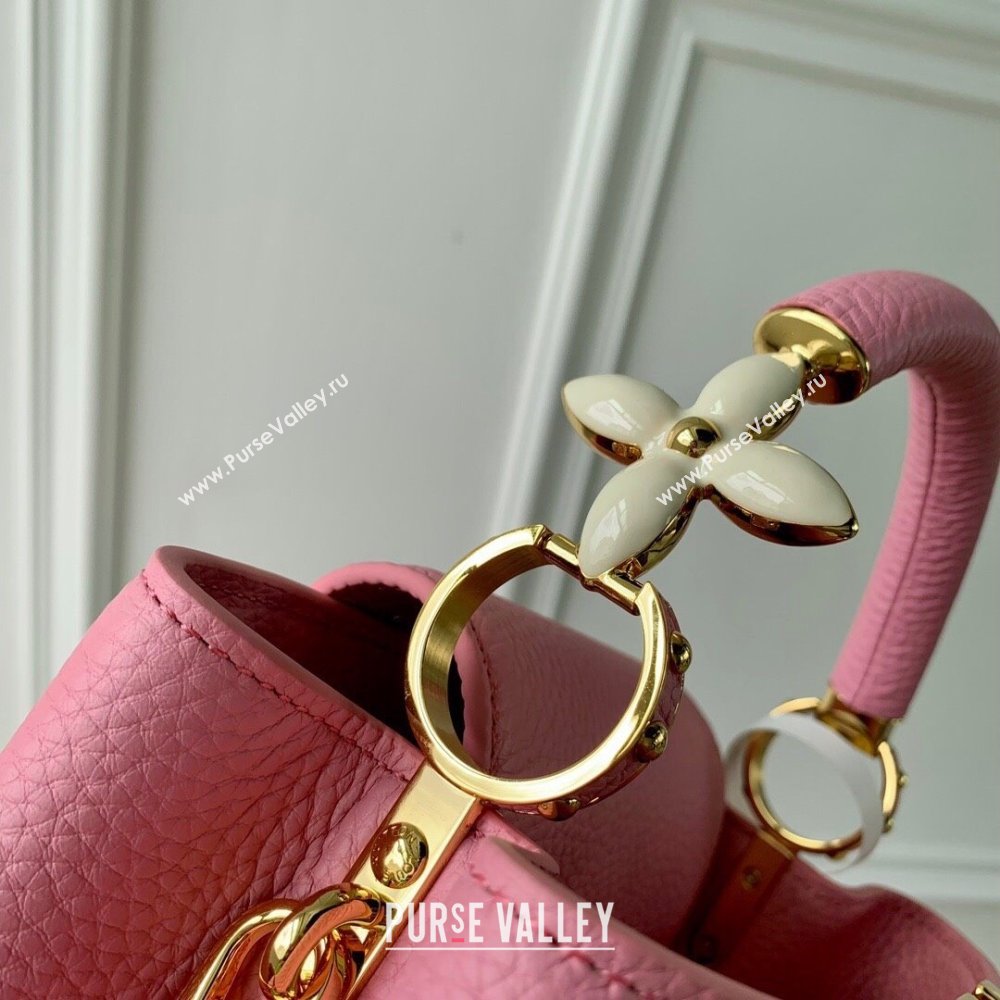 Louis Vuitton Capucines Mini Bag in Taurillon Leather M23943 Pink 2024 (K-24091401)