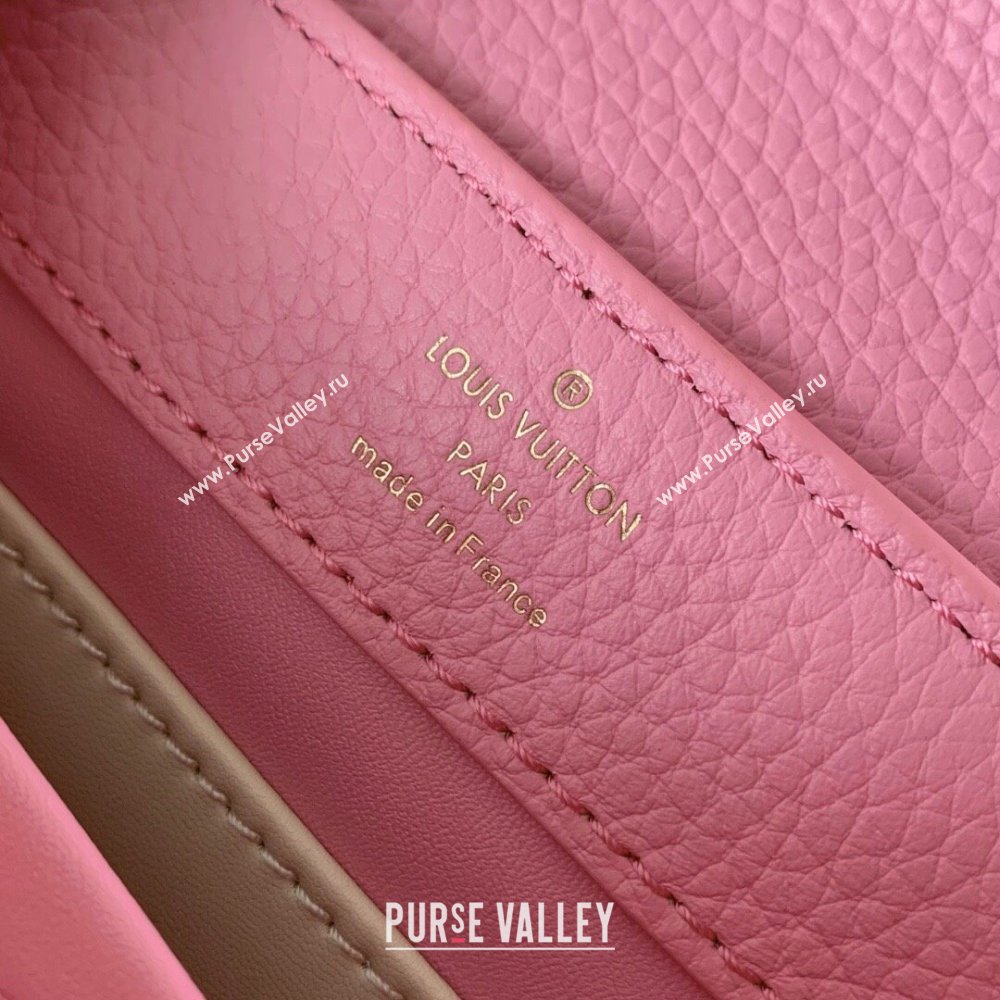 Louis Vuitton Capucines Mini Bag in Taurillon Leather M23943 Pink 2024 (K-24091401)