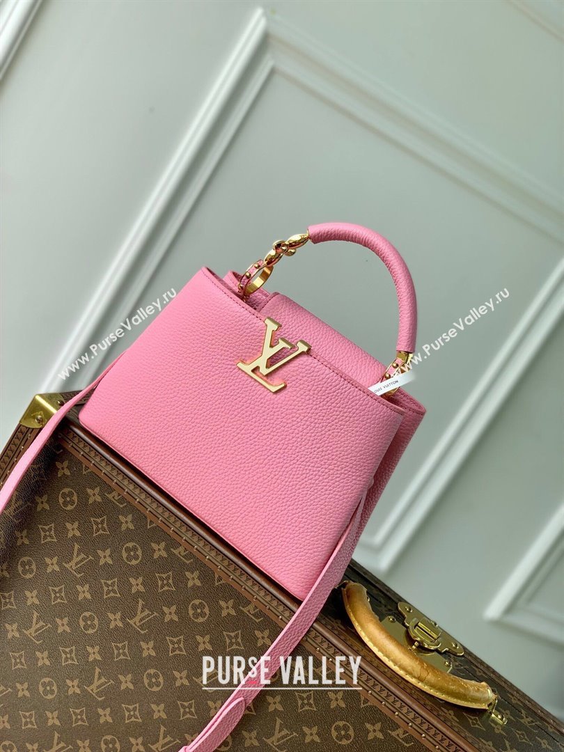 Louis Vuitton Capucines BB Bag in Taurillon Leather M23943 Pink 2024 (K-24091402)