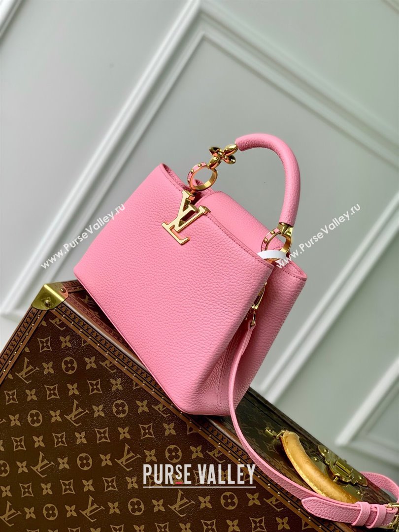 Louis Vuitton Capucines BB Bag in Taurillon Leather M23943 Pink 2024 (K-24091402)