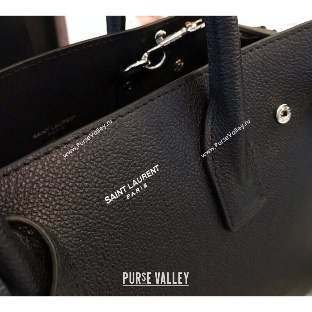 Saint Laurent Classic Baby Sac De Jour Bag in Grained Calfskin Black 2021 (YID-210825057)