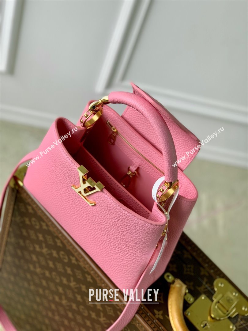 Louis Vuitton Capucines BB Bag in Taurillon Leather M23943 Pink 2024 (K-24091402)