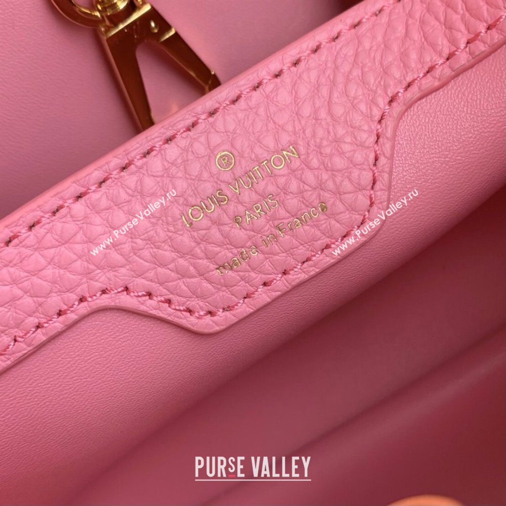 Louis Vuitton Capucines BB Bag in Taurillon Leather M23943 Pink 2024 (K-24091402)