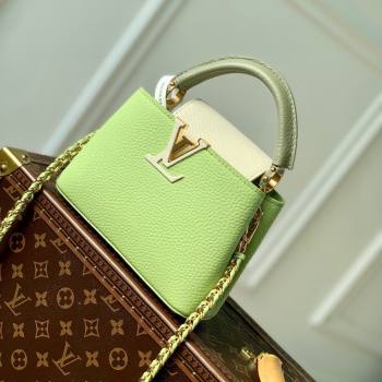 Louis Vuitton Capucines Mini Bag in Taurillon Leather M21689 Green 2024 (K-24091403)