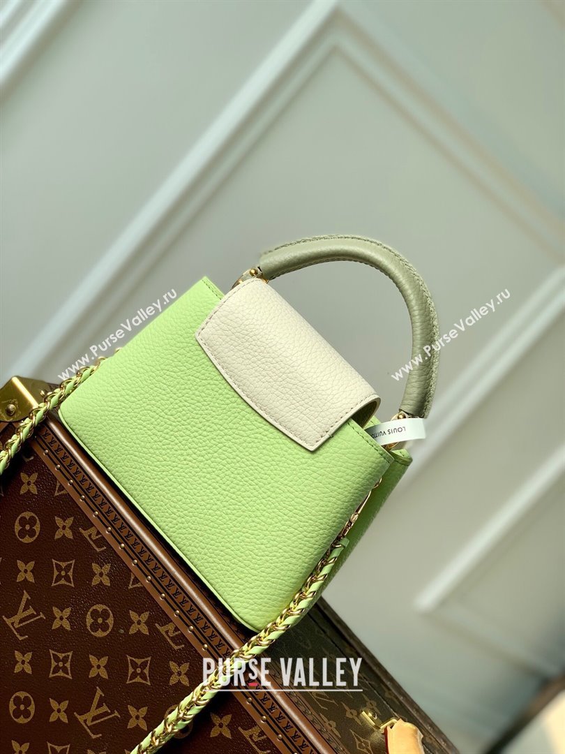 Louis Vuitton Capucines Mini Bag in Taurillon Leather M21689 Green 2024 (K-24091403)