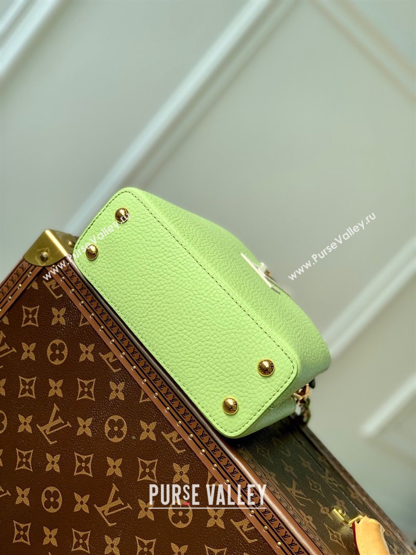 Louis Vuitton Capucines Mini Bag in Taurillon Leather M21689 Green 2024 (K-24091403)