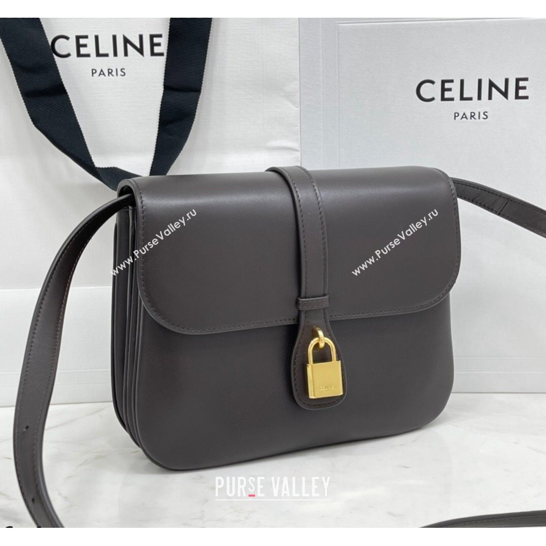 Celine Medium Tabou Shoulder Bag in Smooth Calfskin Dark Grey 2021 196583 (BL-21090406)