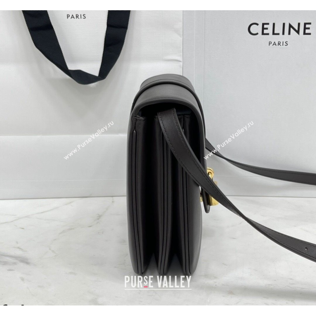Celine Medium Tabou Shoulder Bag in Smooth Calfskin Dark Grey 2021 196583 (BL-21090406)