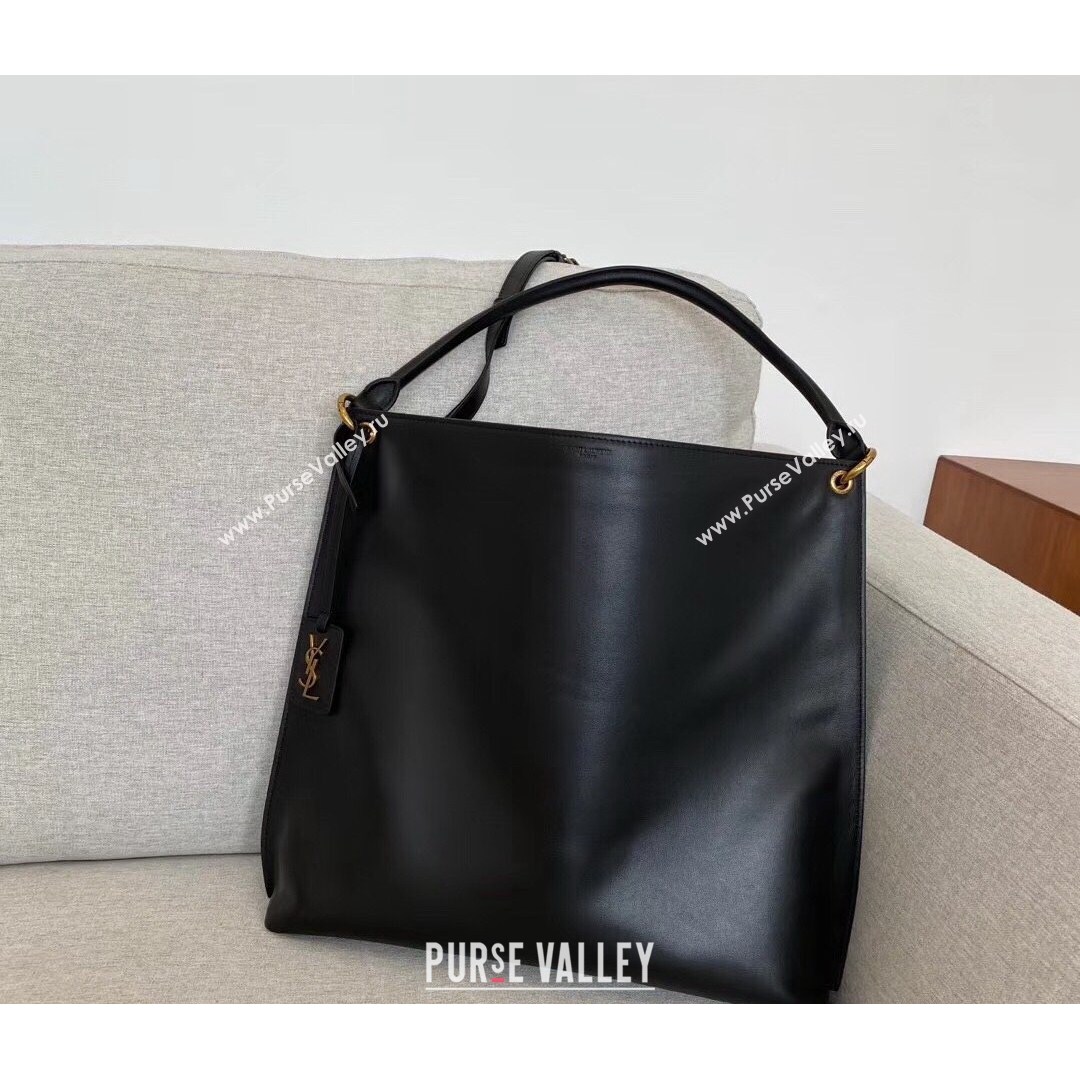 Saint Laurent Tag Hobo Bag in Smooth Calfslin 635266 Black 2021 (YD-210820059)