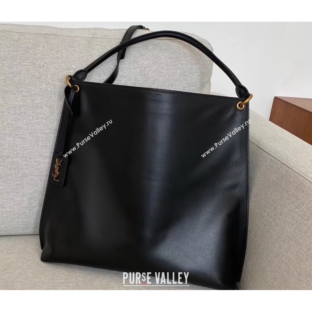 Saint Laurent Tag Hobo Bag in Smooth Calfslin 635266 Black 2021 (YD-210820059)